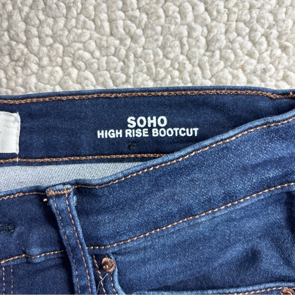 Nicole Miller NY SOHO High Rise Bootcut Women Size 8 Stretch Dark Wash Blue Jean - Picture 10 of 15